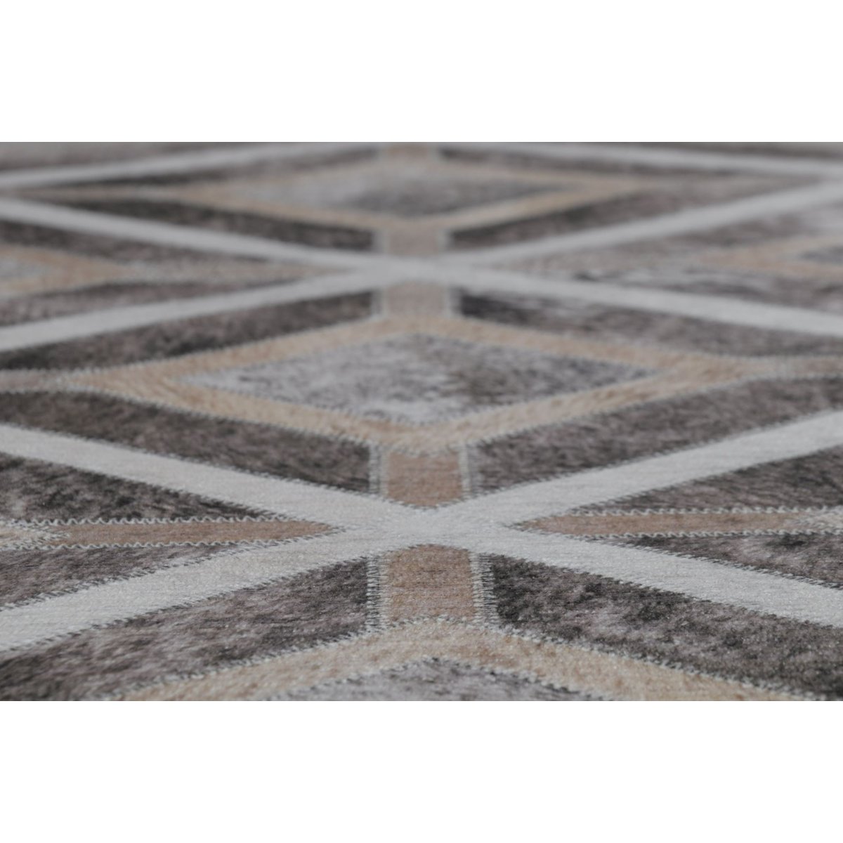 Tapis imprimé Serena, aspect cuir, plat marron, GINO FALCONE