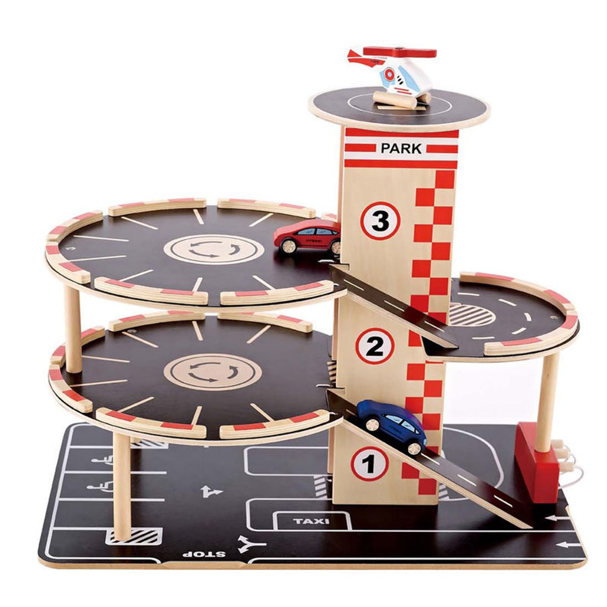 Garage et station service multicolore, HAPE