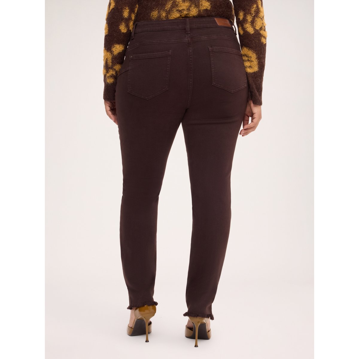 Pantalon Skinny marron, FIORELLA RUBINO