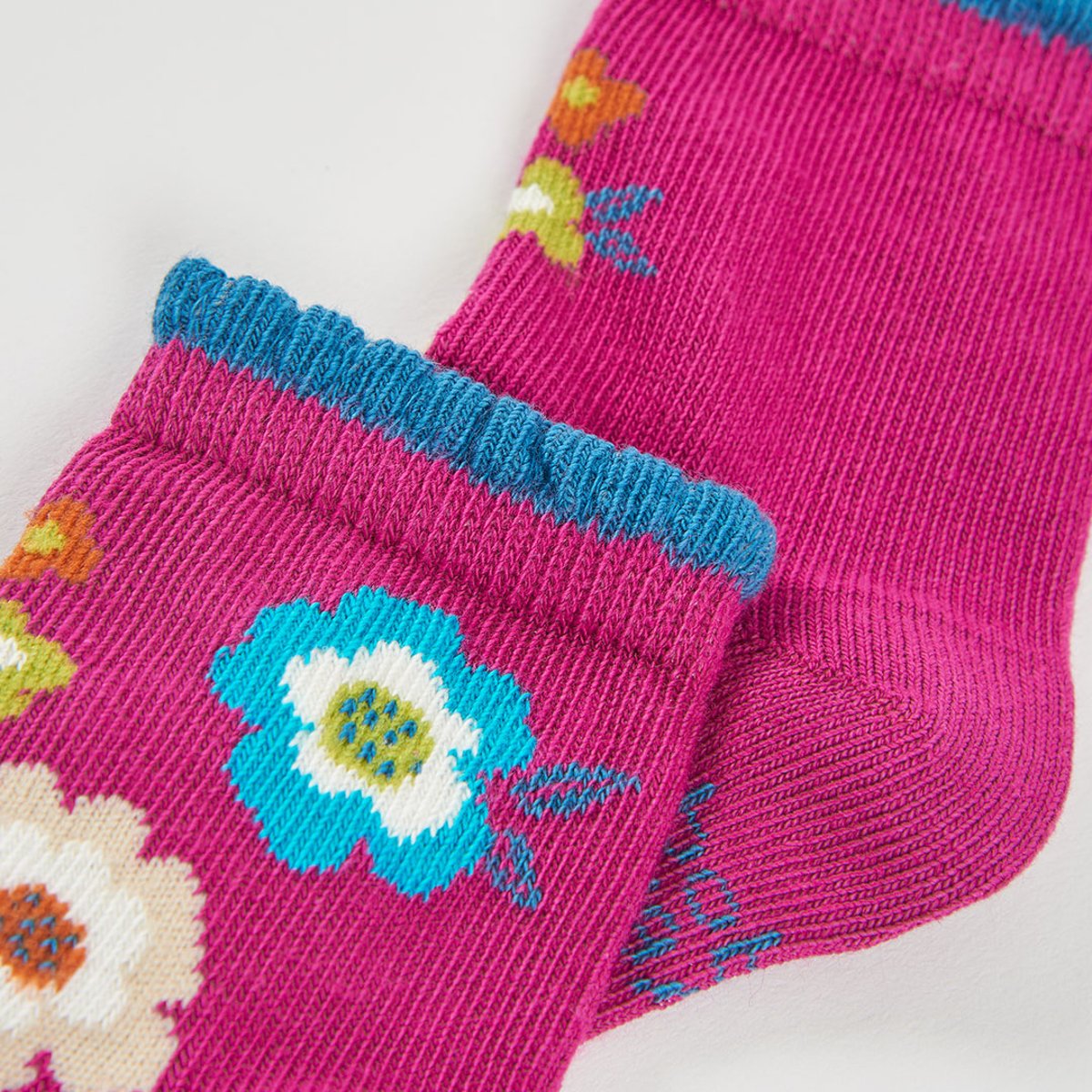Lot chaussettes à imprimé fleuri noir, BOBOLI
