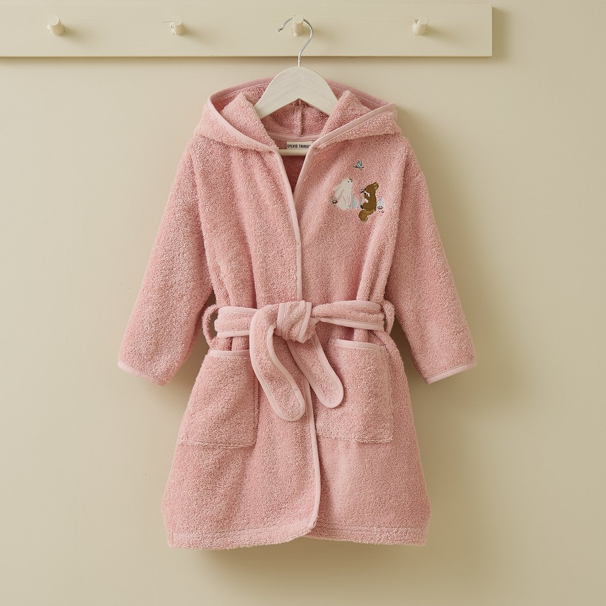 Peignoir de bain enfant LE GOUTER rose, SYLVIE THIRIEZ
