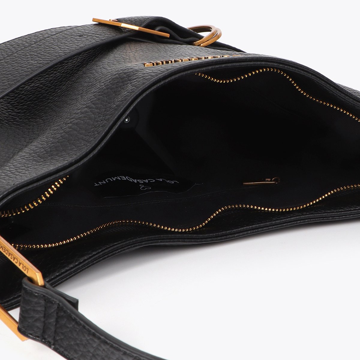 Sac à main hobo avec ceinture décorative noir, LOLA CASADEMUNT