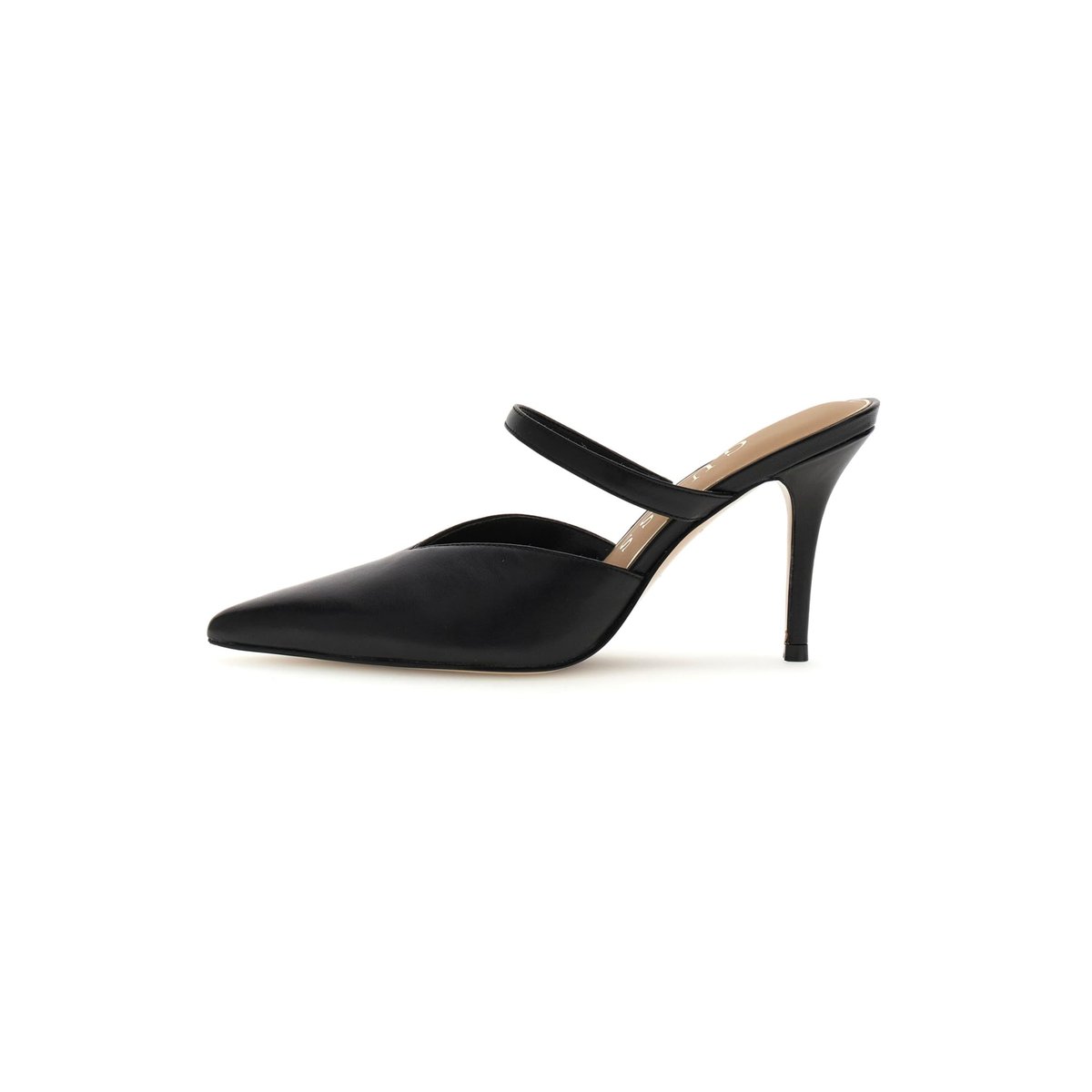 Mule En Cuir Véritable noir, GUESS