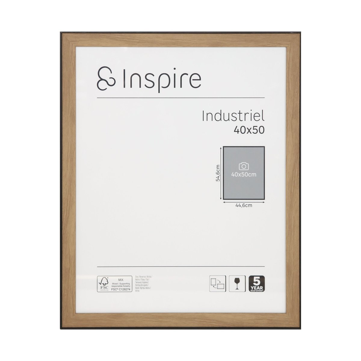 Cadre en polystyrène, INDUSTRIEL marron, INSPIRE