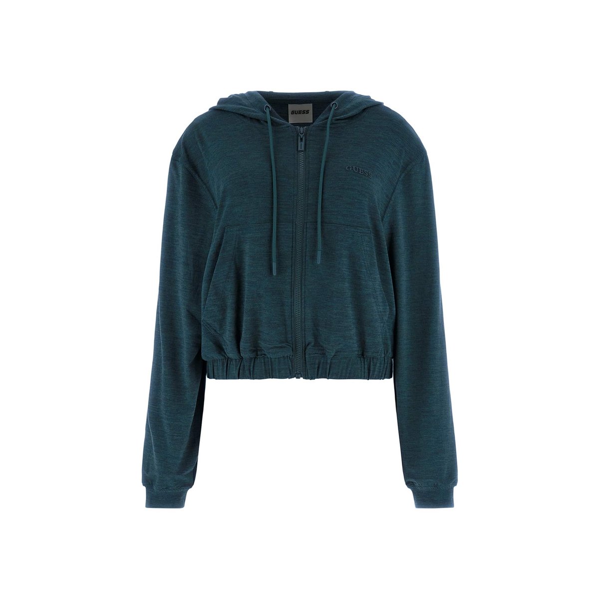 Sweat-Shirt Zippé Capuche vert foncé, GUESS