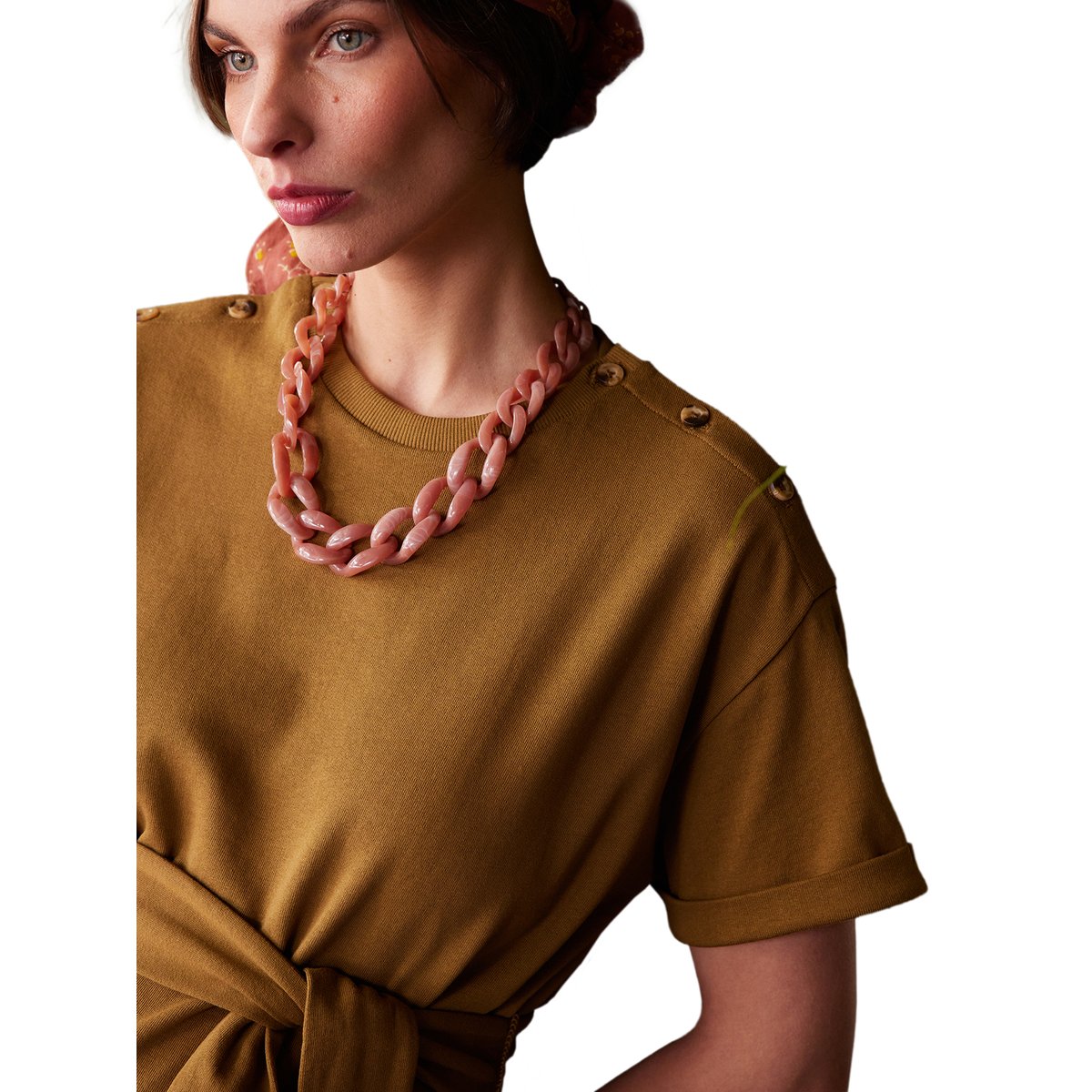 Robe longue grossesse en molleton olive, ENVIE DE FRAISE
