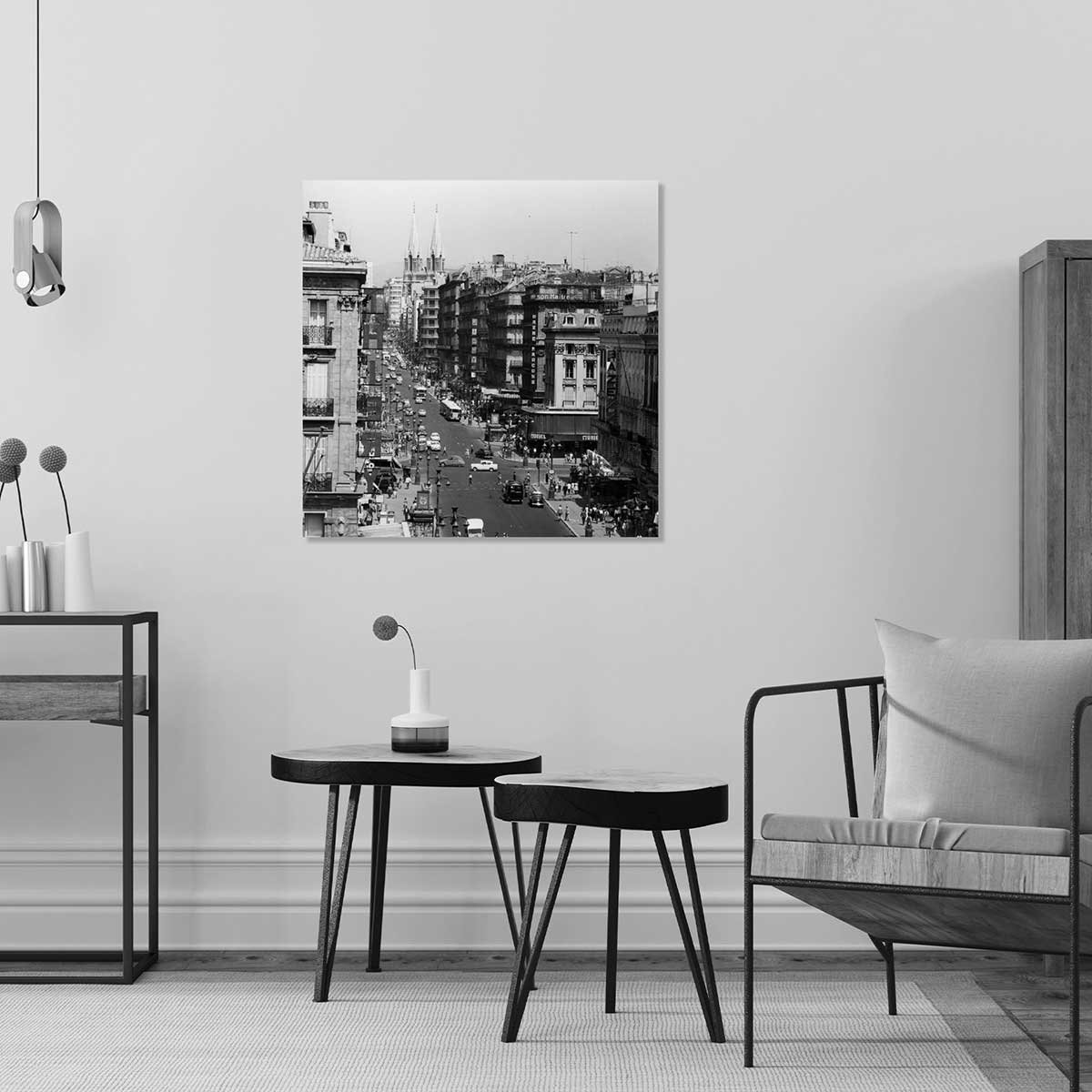 Photo vintage de Marseille - La Canebiere tableau alu dibond, HEXOA