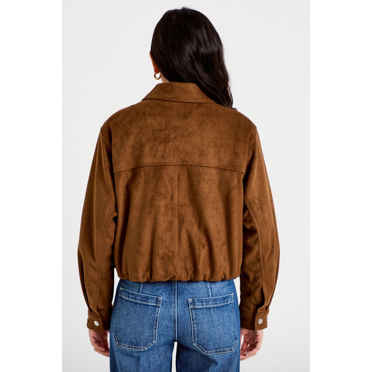 Veste effet boule oversize cropped marron, CACHE CACHE