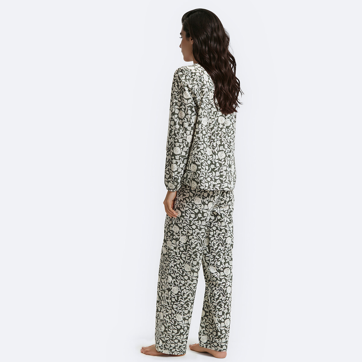 Pyjama en popeline, imprimé indienne imprimé, LA REDOUTE COLLECTIONS