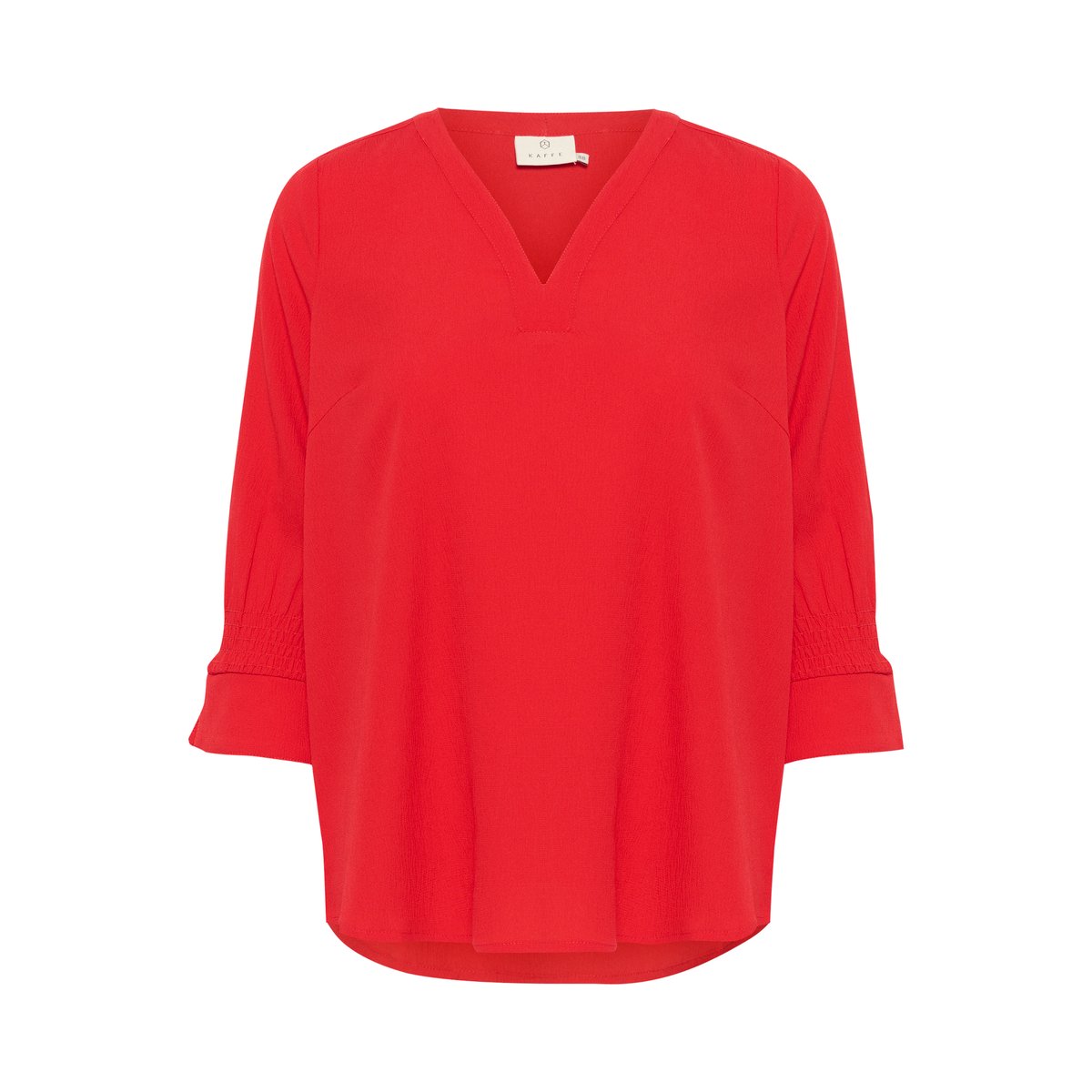 Blouse with long sleeve rouge true red, KAFFE
