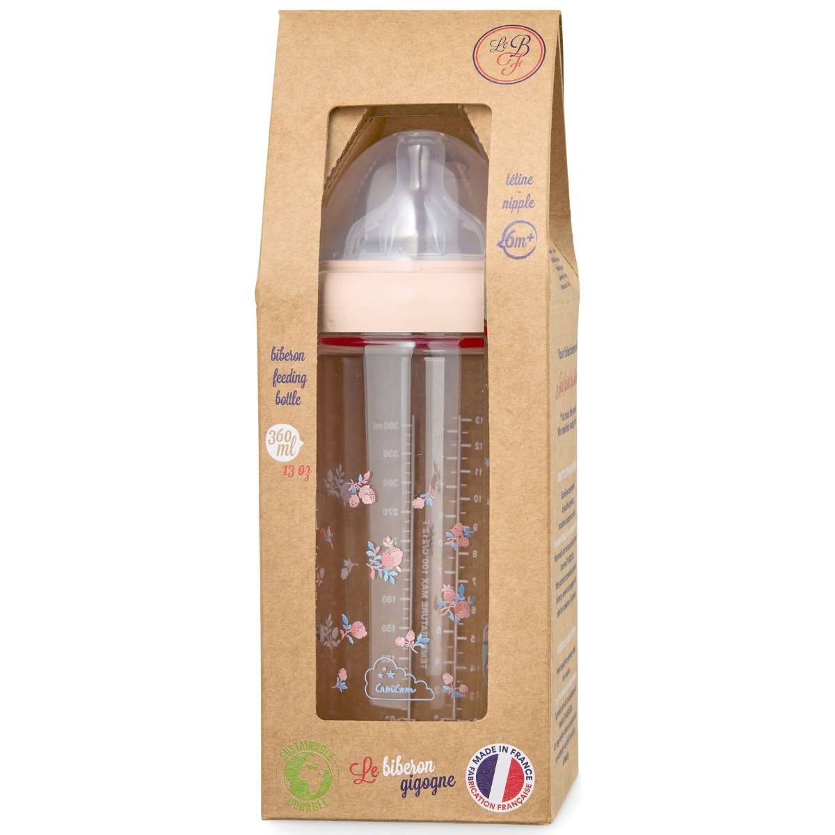 Biberon anti colique rose, orange, bleu, LE BIBERON FRANCAIS