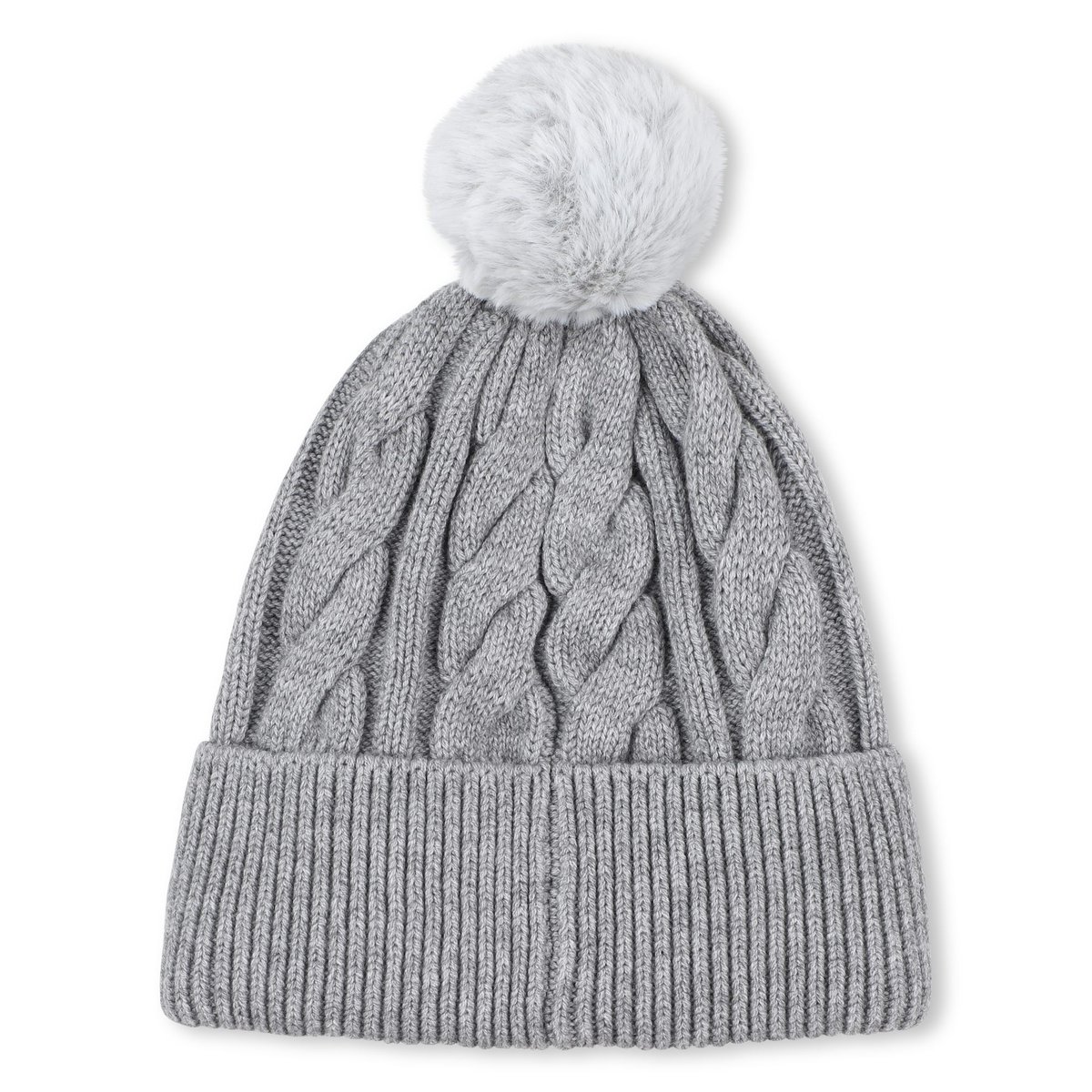 Bonnet torsadé en tricot gris chine acier, MICHAEL KORS