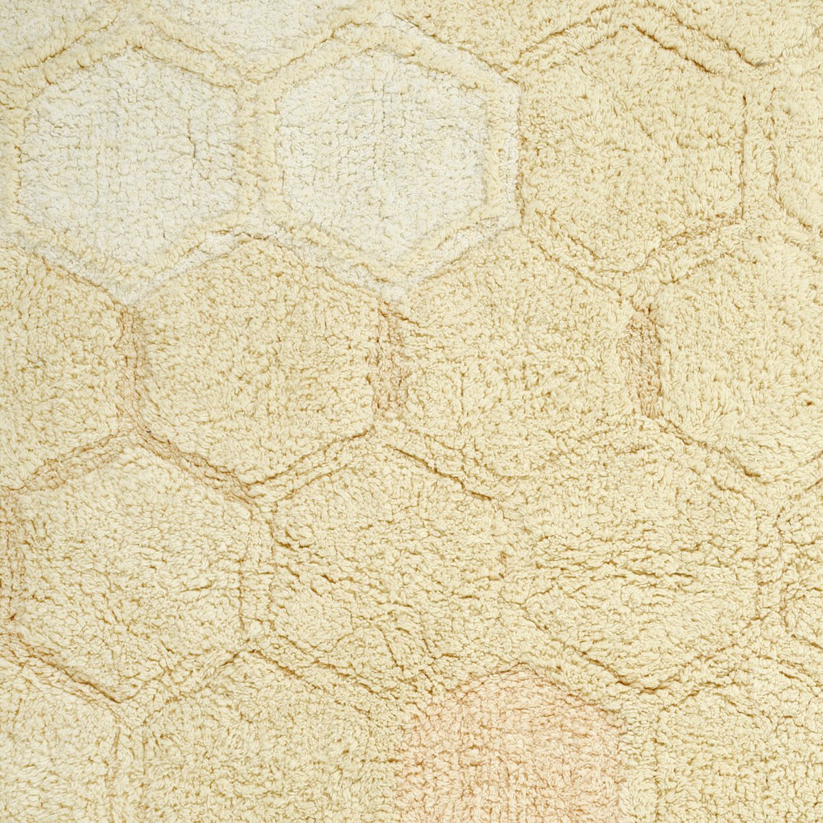 Tapis Rectangulaire en coton Miel doux PLANET BEE ivoire, vanille, doré, LORENA CANALS