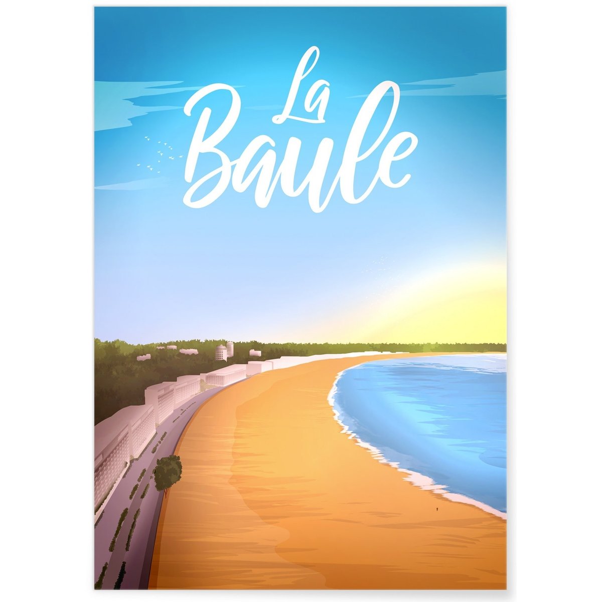 Affiche ville La Baule blanc, L'AFFICHERIE