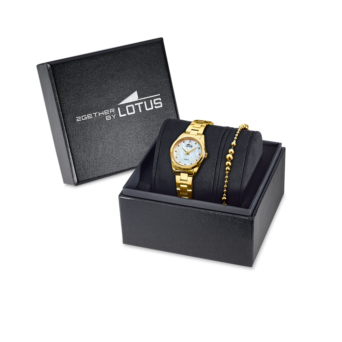 Montre Analogique TOGETHER doré nacre blanche doré, LOTUS