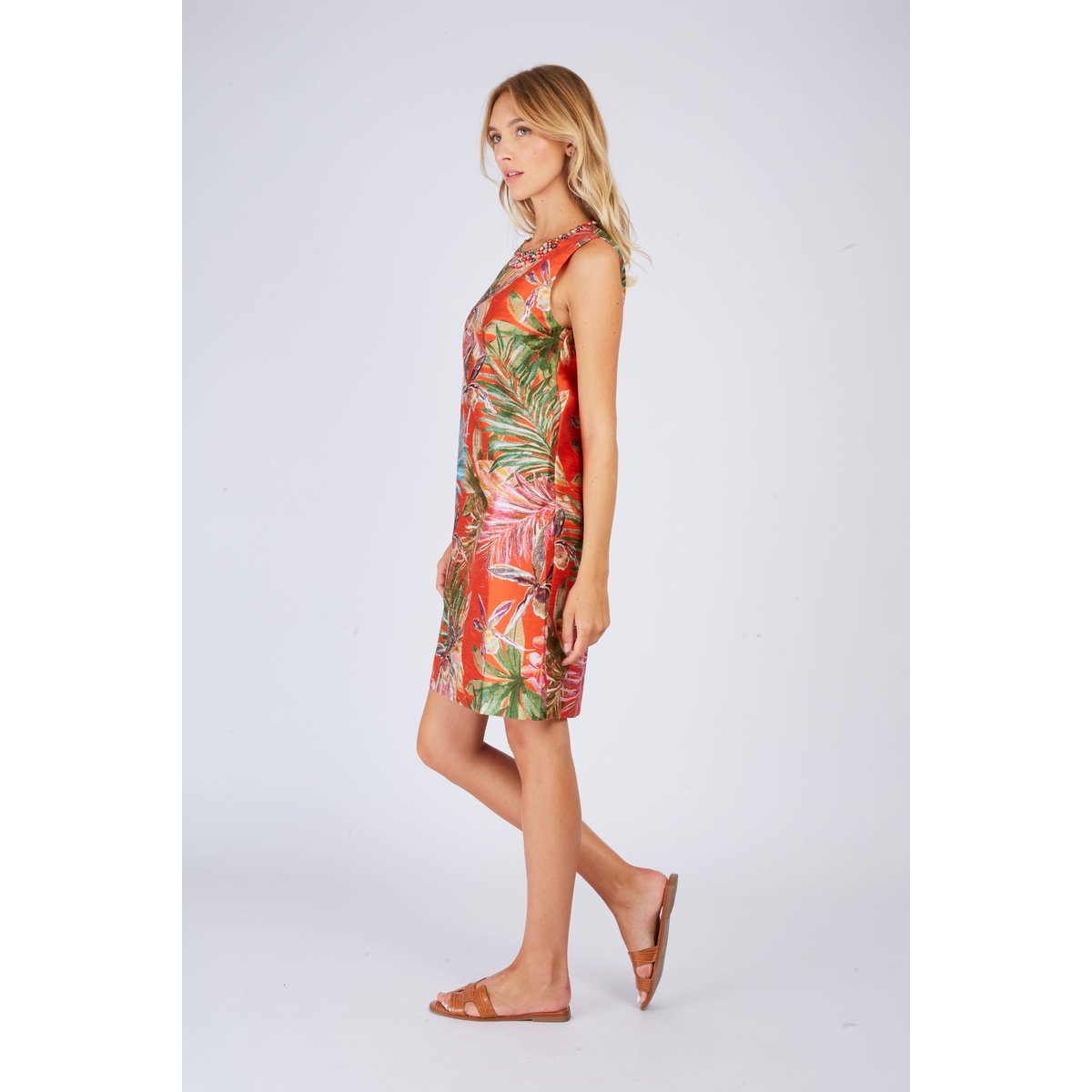 Robe courte imprimée PIPISTRELLE orange, DERHY