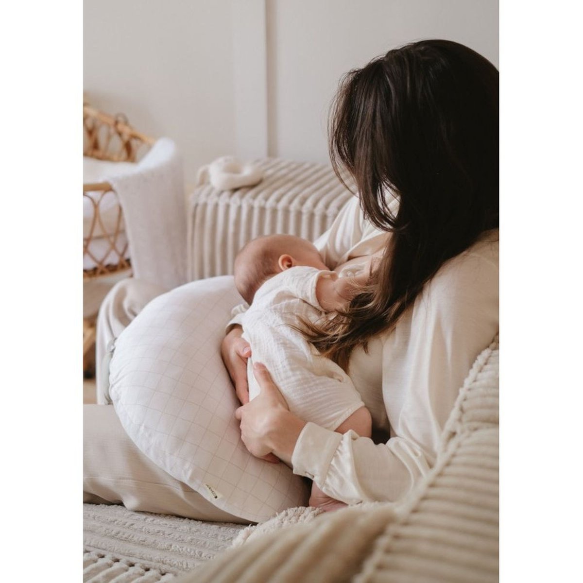 Coussin de maternité et d'allaitement blanc, CANDIDE