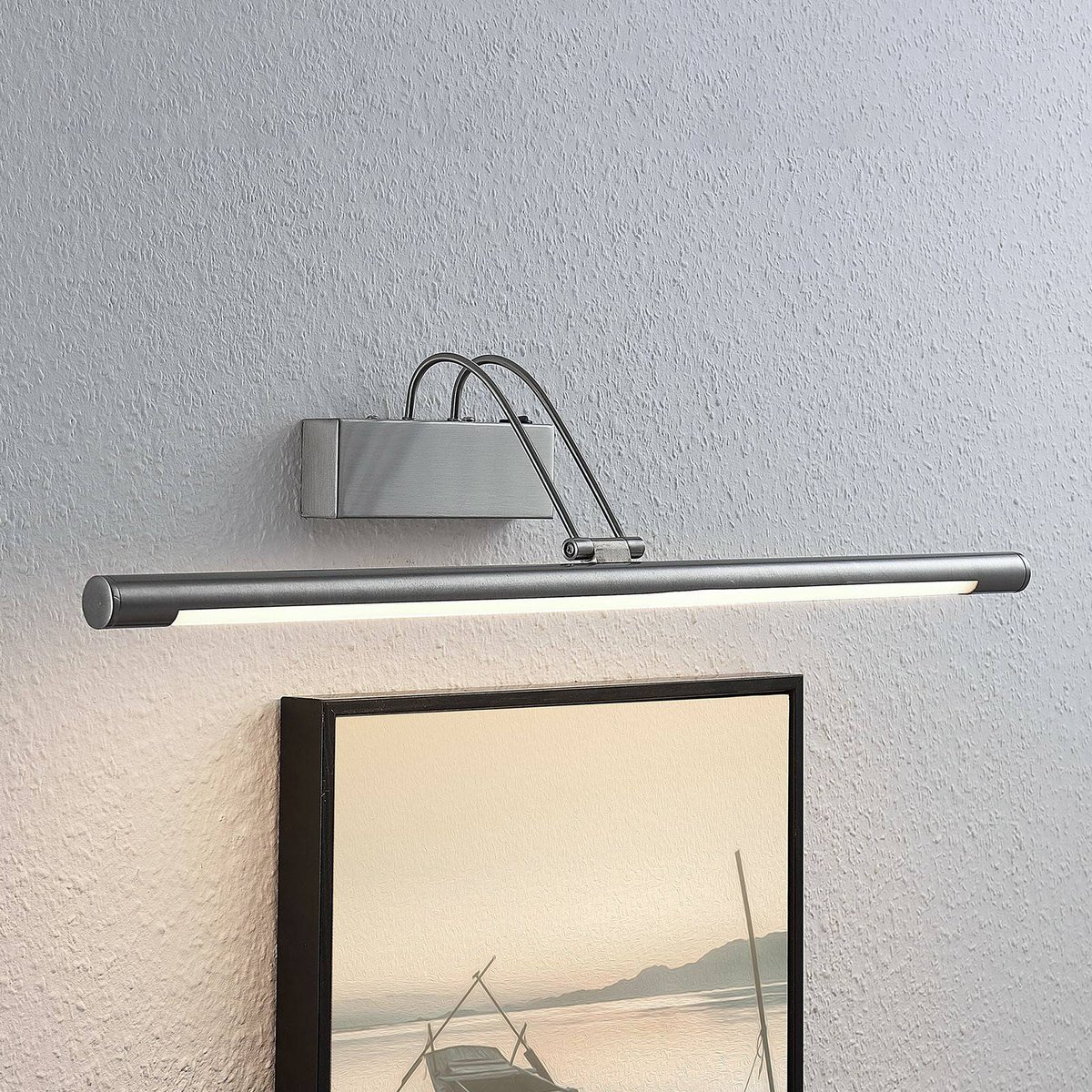 Applique en métal moderneLED, Mailine nickel satiné, LINDBY