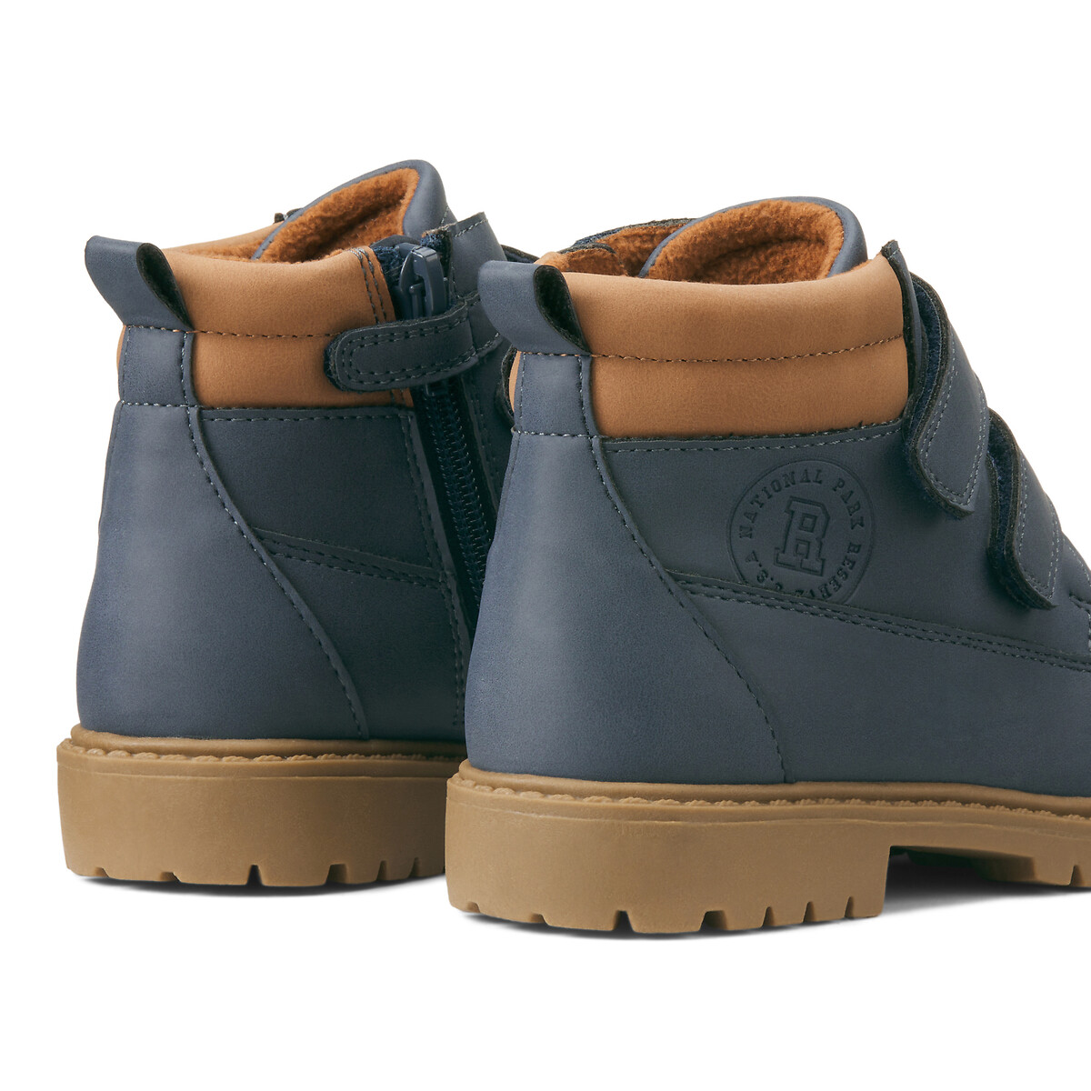 Bottines à scratch, doublées polaire bleu marine, LA REDOUTE COLLECTIONS