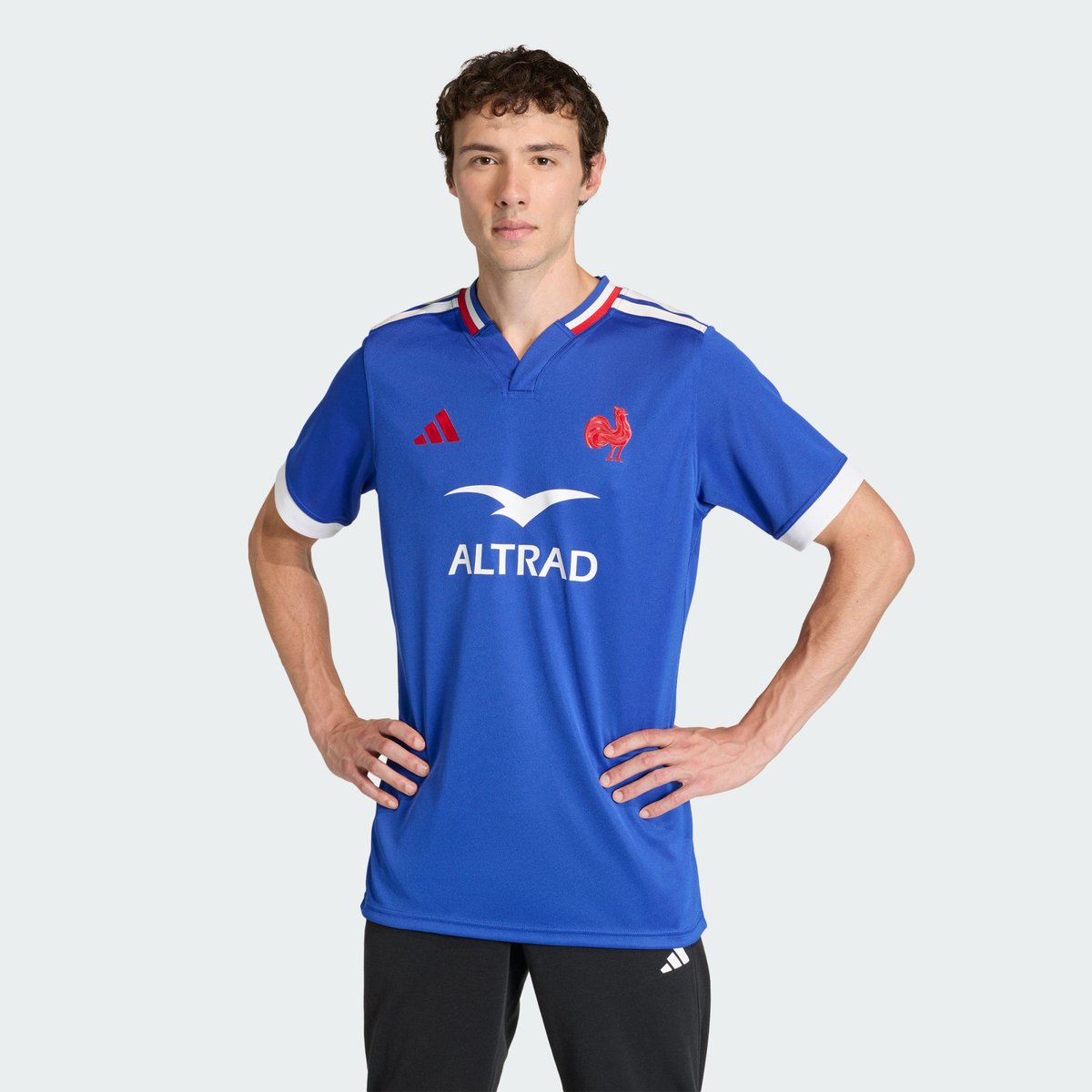 Maillot De Rugby Domicile France Replica Maillot De Rugby Domicile France Replica semi lucid blue, adidas Performance