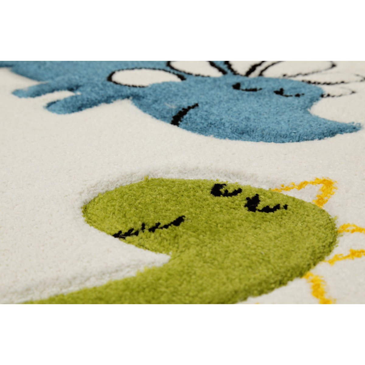 Tapis enfant rond motif dinosaures ,  Dino & Friends crème blanc, multicolore, SMART KIDS