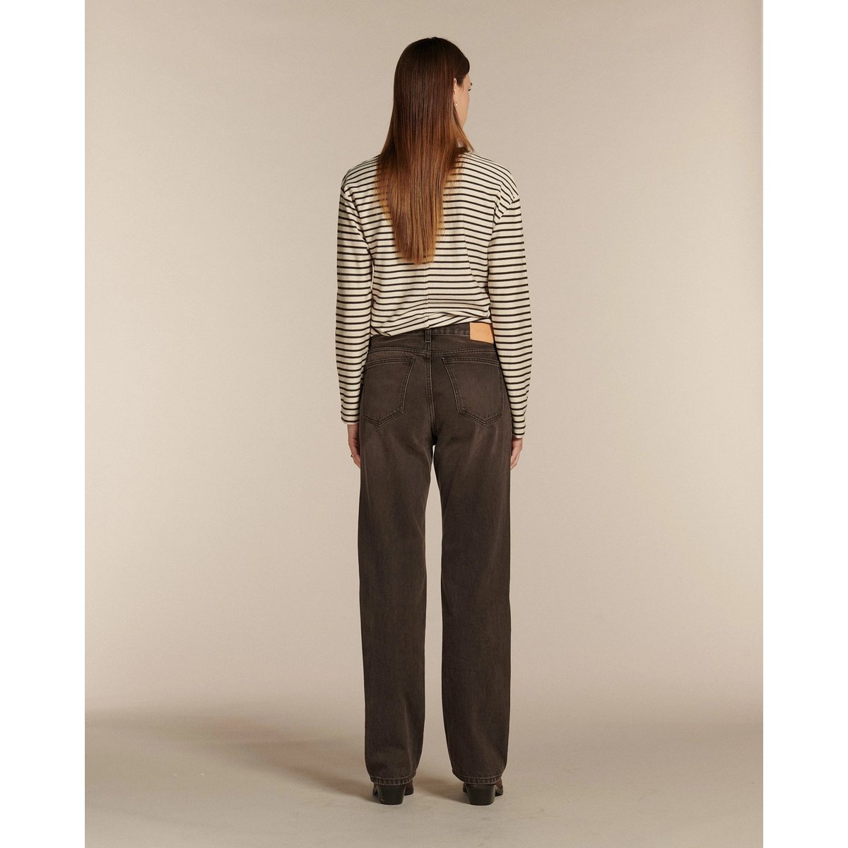 JEANS DROIT TAILLE MOYENNE DENIM black coffee, LABDIP