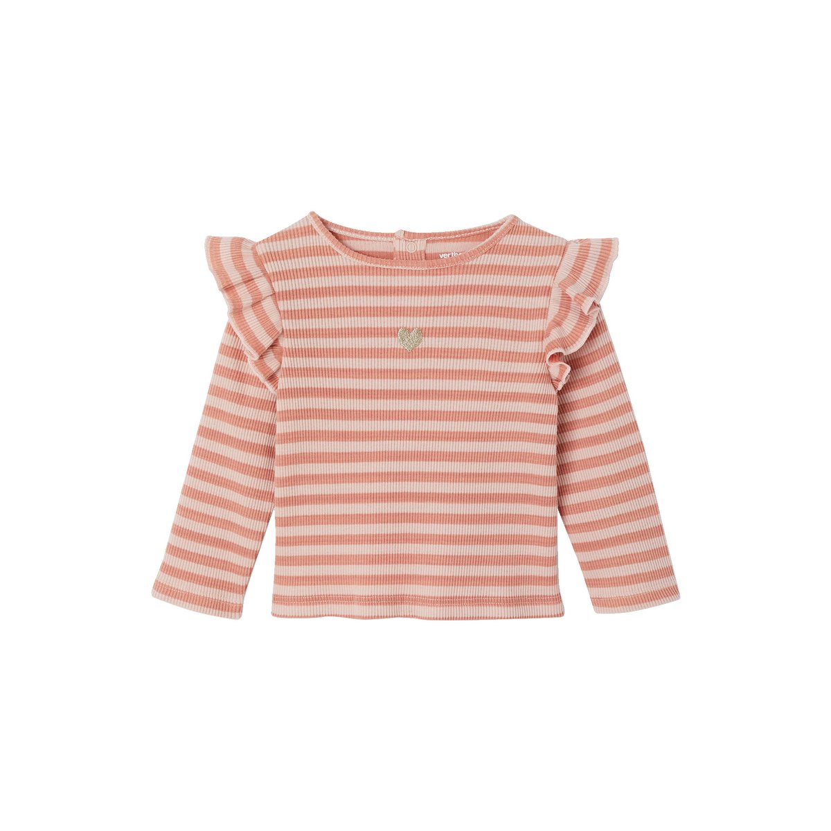 T-shirt manches longues rose, VERTBAUDET