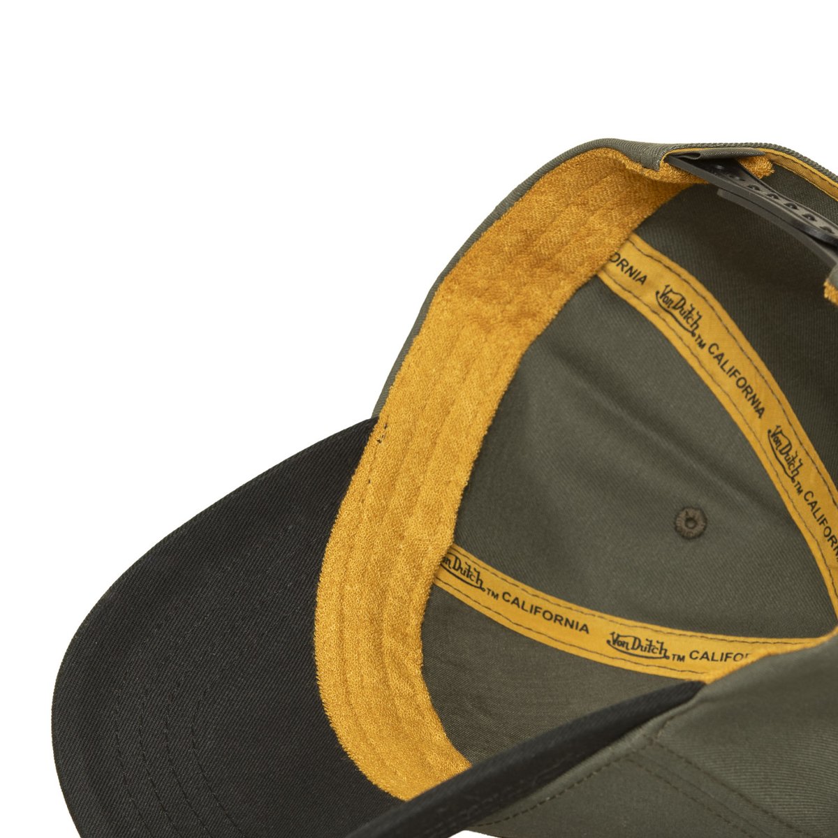 Casquette Baseball Terry kaki/noir/moutarde, VON DUTCH