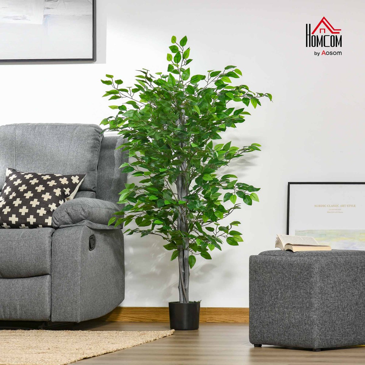 Plantes artificielles PE Vert vert, HOMCOM