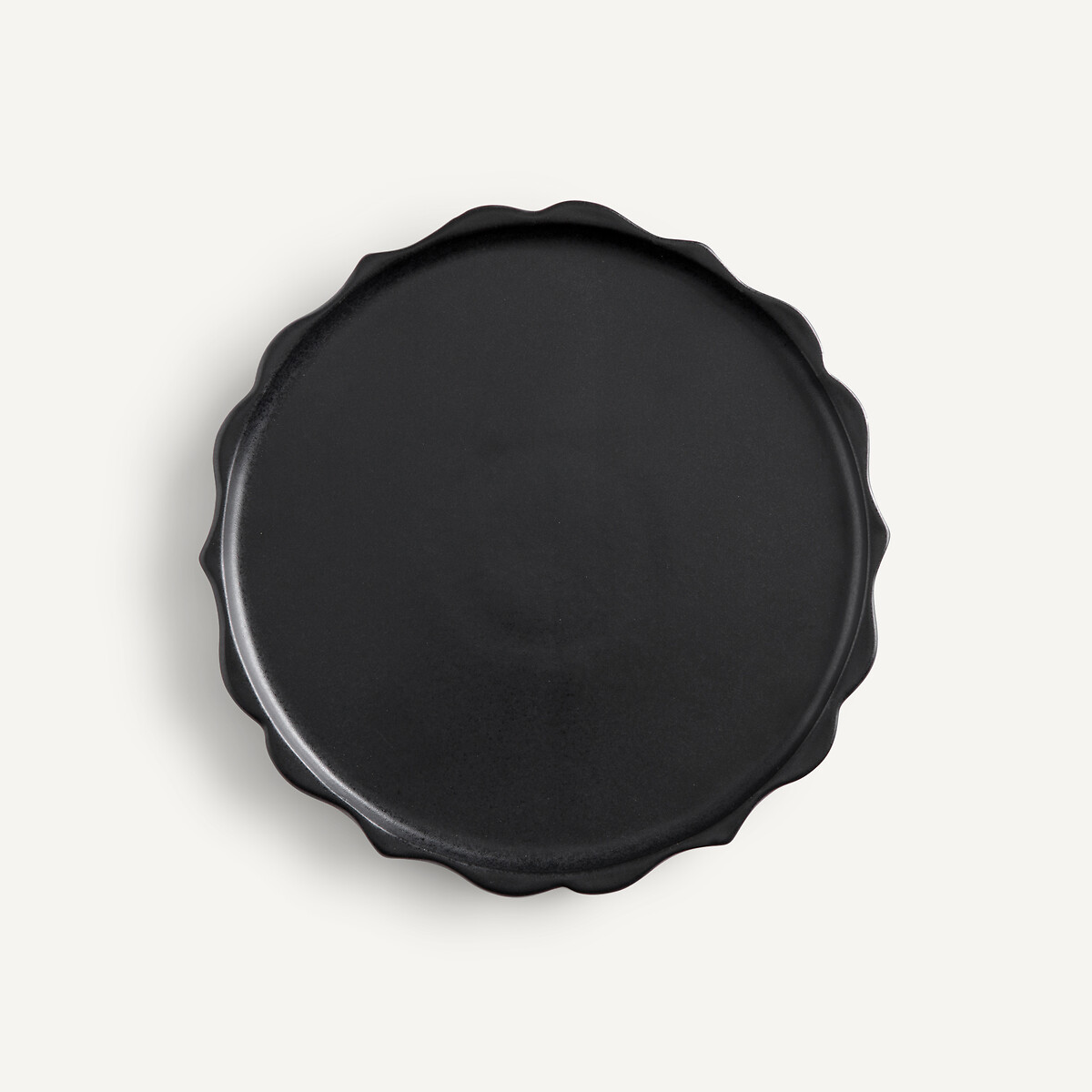 Lot de 4 assiettes à dessert grès émaillé, Arigato noir, AM.PM