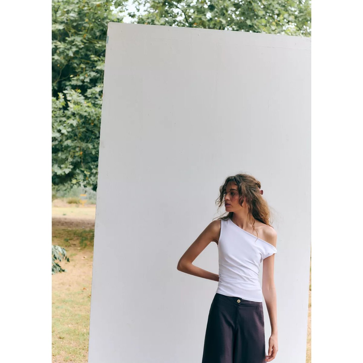 Pantalon droit fluide marron, MANGO TEEN