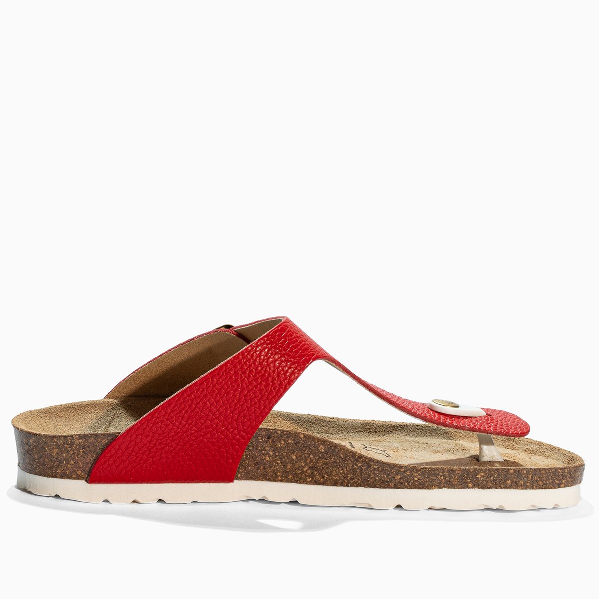 Tongs en cuir MERCURE red, BAYTON
