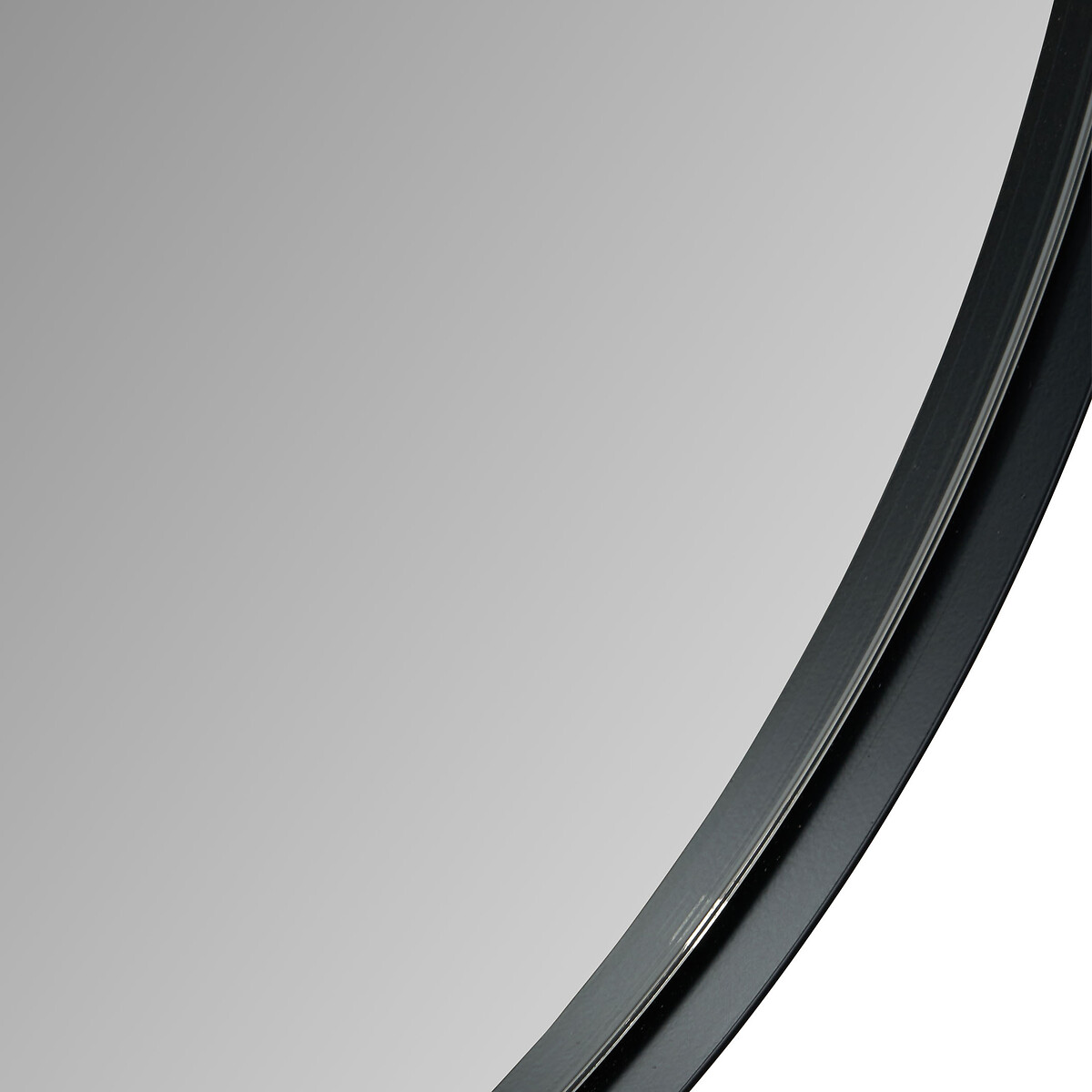 90cm Black Metal Slim Frame Oval Wall Mirror black, SO'HOME