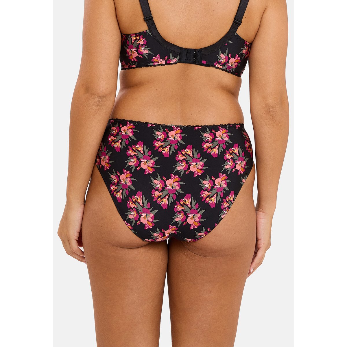 Slip ORIANE bouquets blanc / vert, SANS COMPLEXE