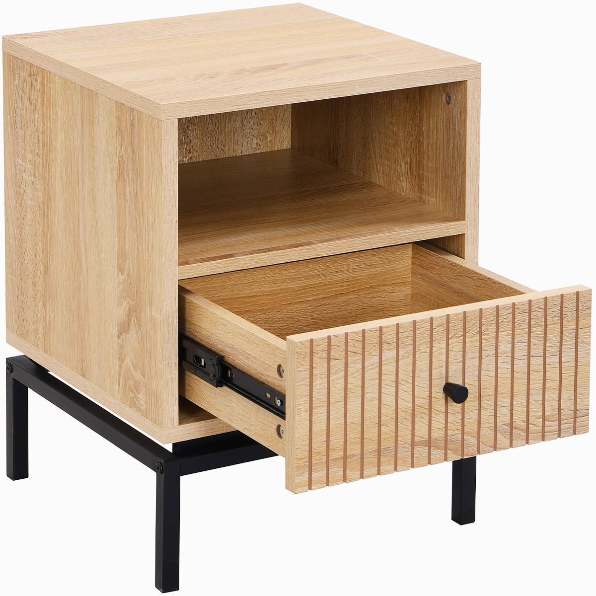 Table de chevet 1 tiroir - TALIA effet bois, HOMIFAB