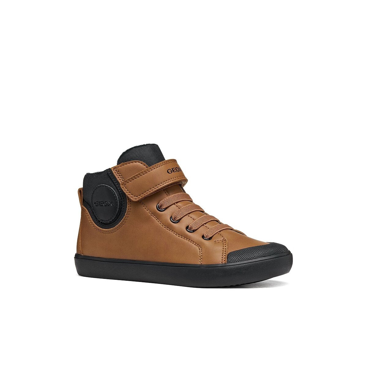 Kids Gisli Breathable High Top Trainers brown, GEOX