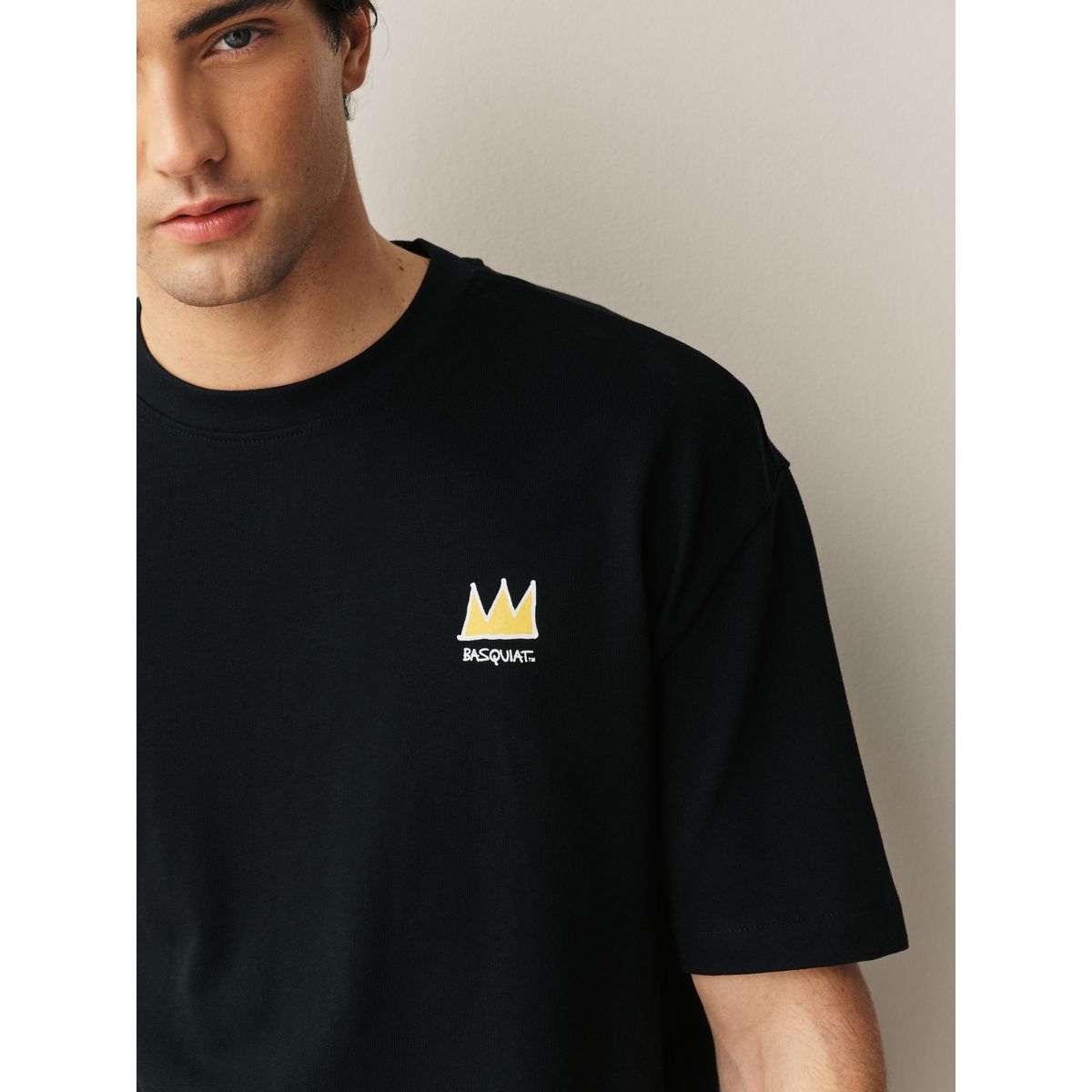 T-shirt artiste basquiat noir, NEXT