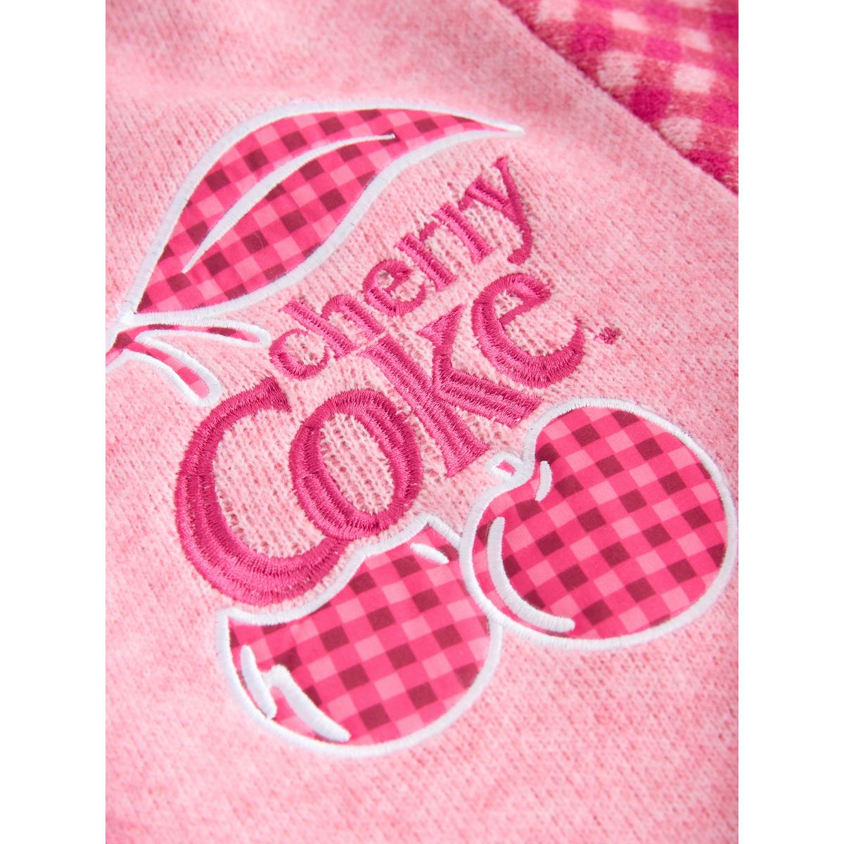 Cardigan en maille ras du cou coca-cola cerise à carreaux roses, NEXT