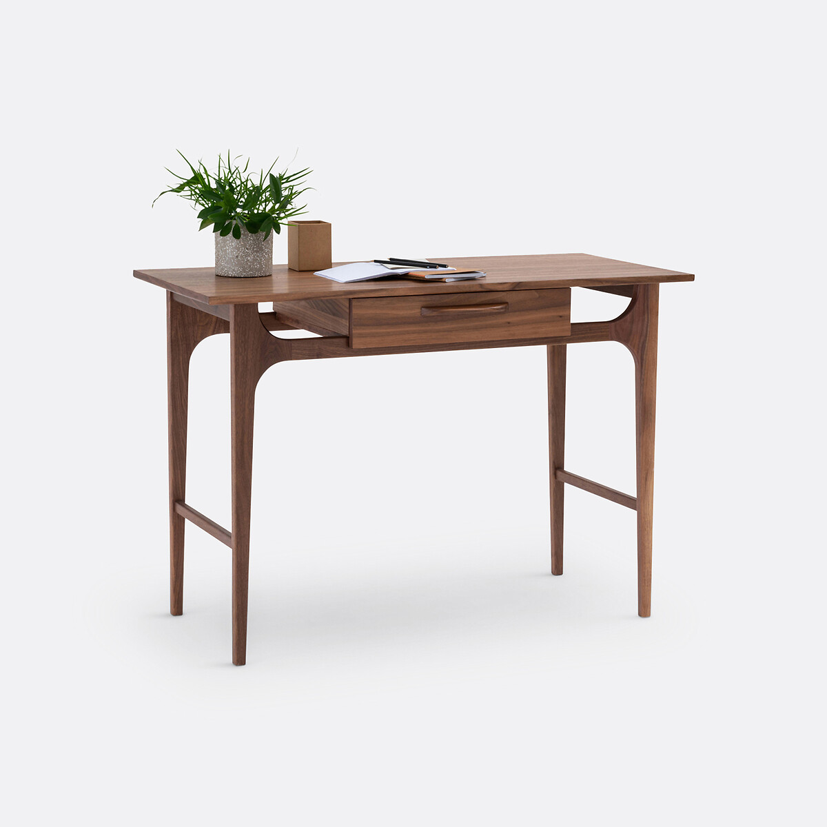 Bureau vintage 1 tiroir, Larsen noyer, LA REDOUTE INTERIEURS