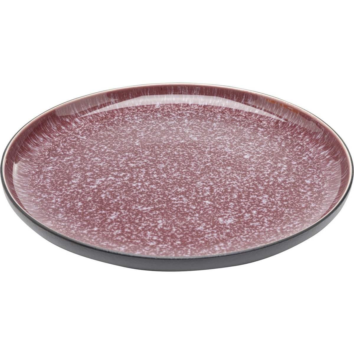 Lot de 6 assiettes plates en grès, ALISSA violet, KARE DESIGN