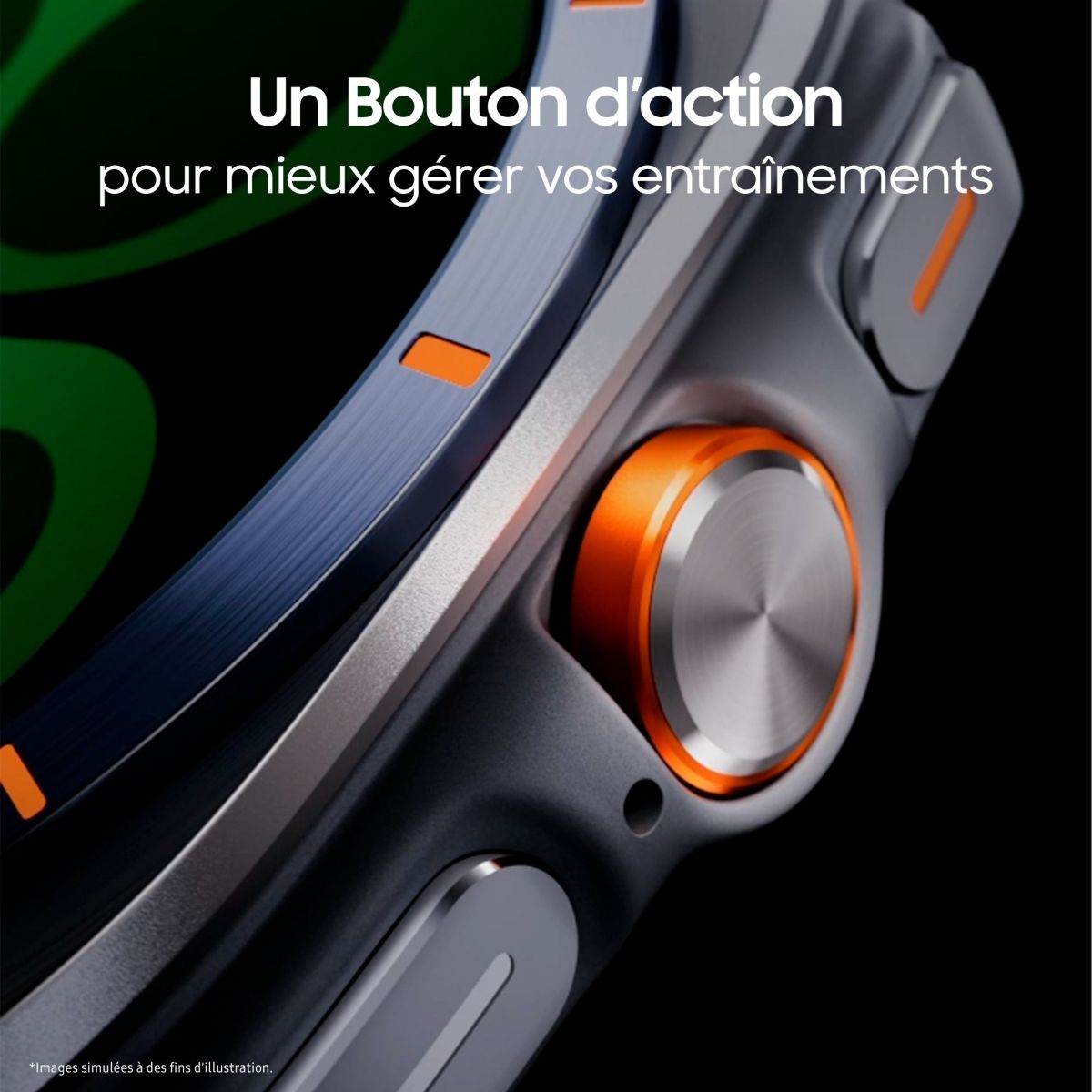 Montre connectée Galaxy Watch Ultra 2025 Gris Titane orange, SAMSUNG