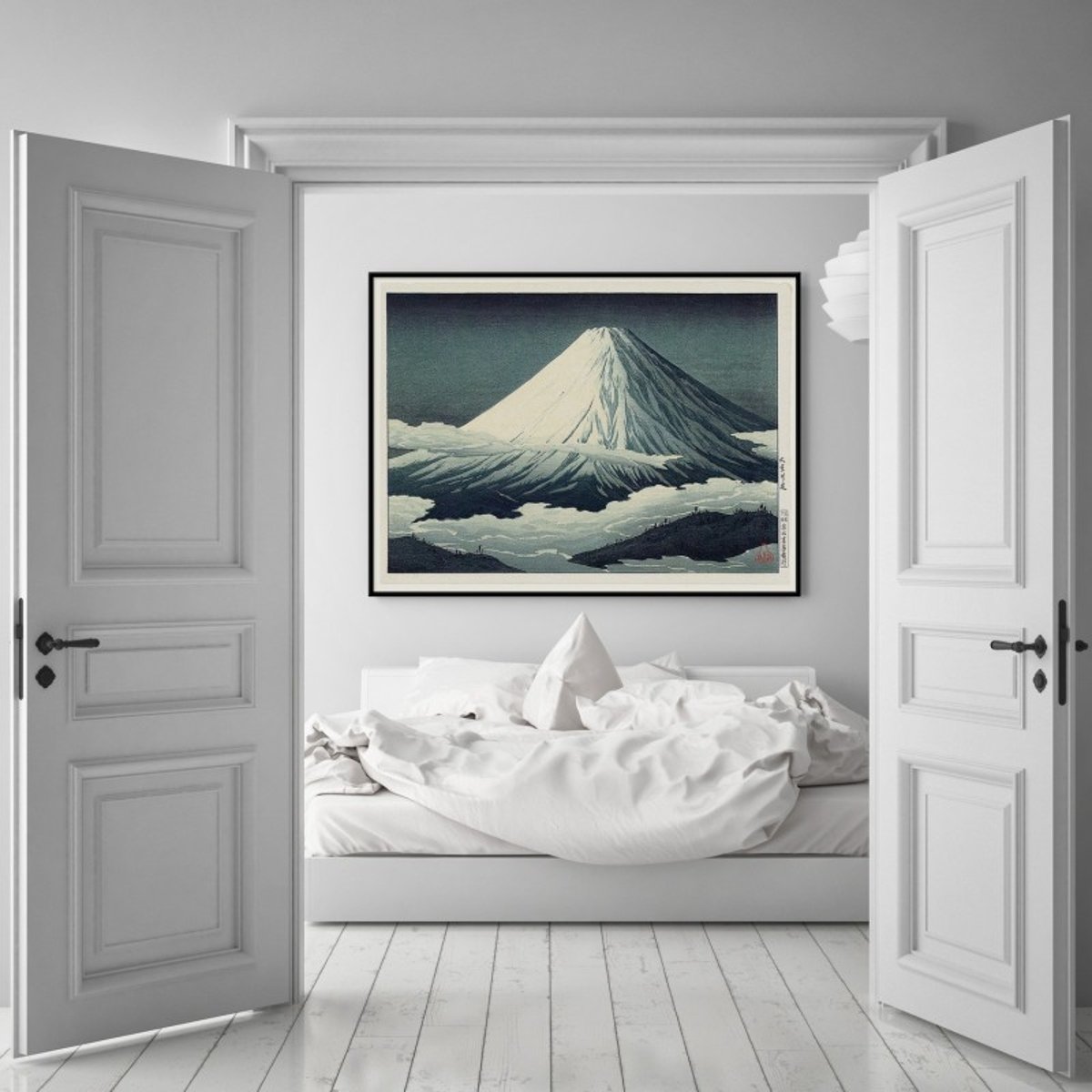 Affiche mont Fuji Ukiyo-E  Mount Fuji gris, THE DYBDAHL CO