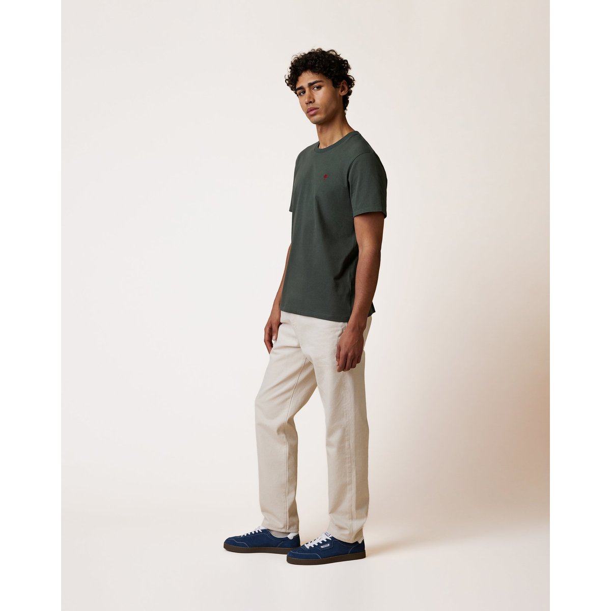T-shirt en maille vert foncé, FAGUO