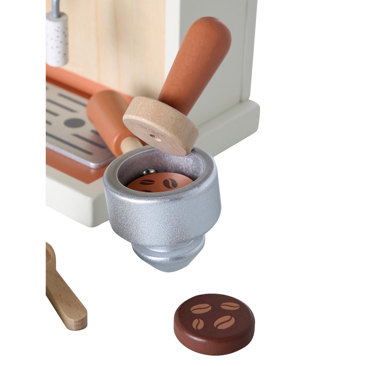 Grande cafetière avec accessoires en bois FSC® écru, VERTBAUDET