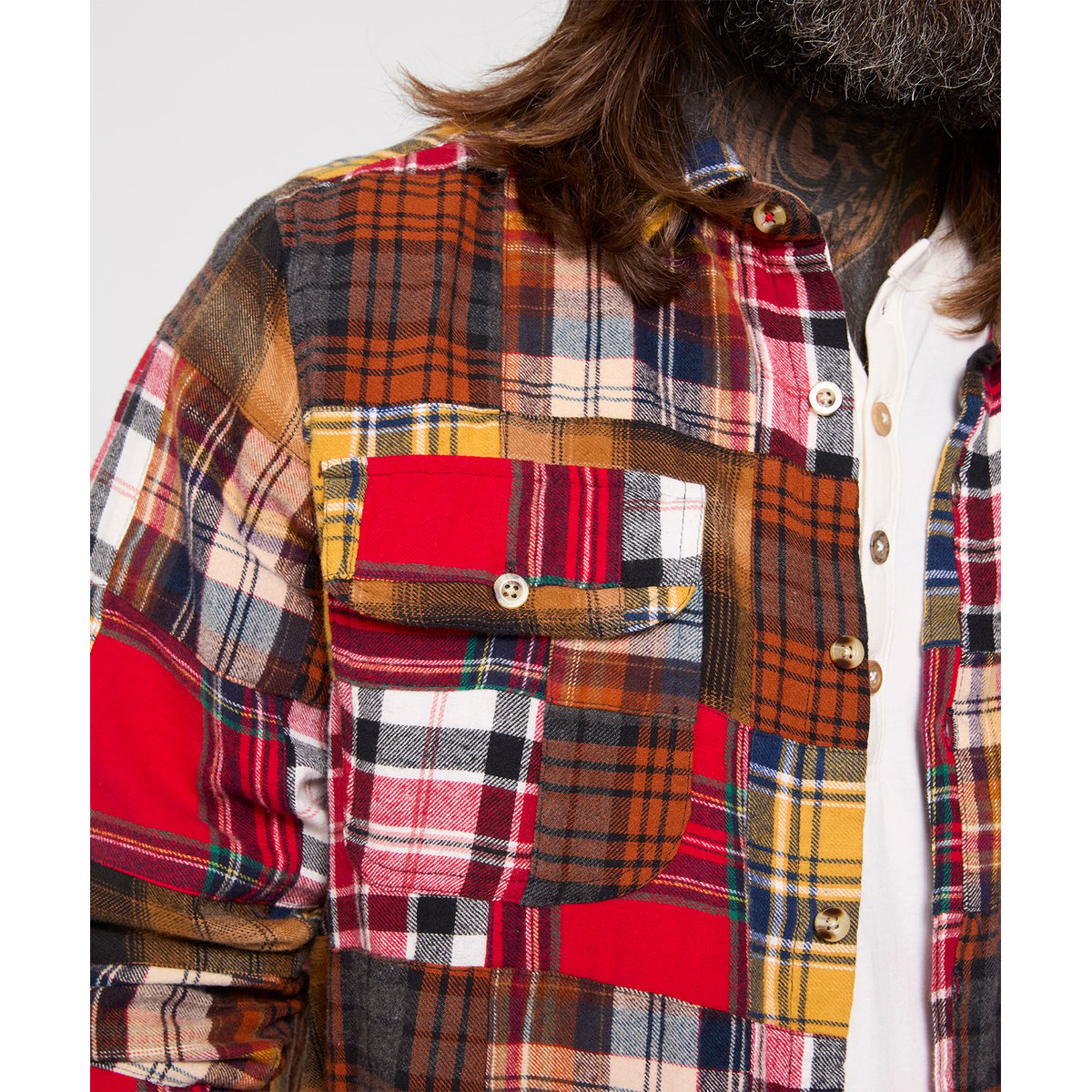 Chemise à Carreaux Patchwork Parfaite multicolore, JOE BROWNS