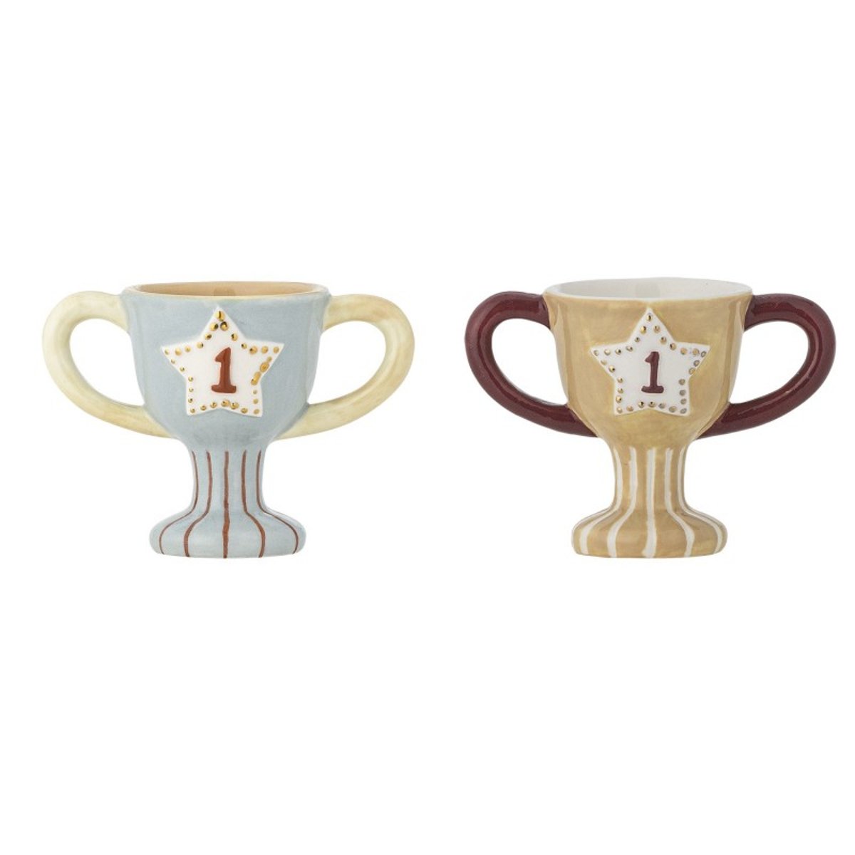 Coquetier en forme de trophée set de 2 multicolore, BLOOMINGVILLE