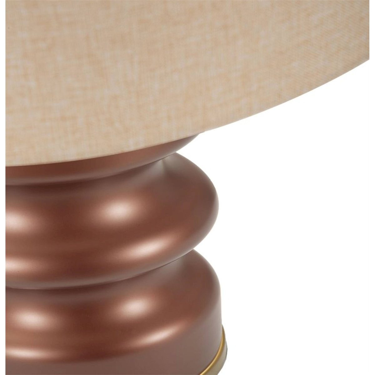 Lampe à poser pied ondulé en verre GLAM marron et or, RECOLLECTION