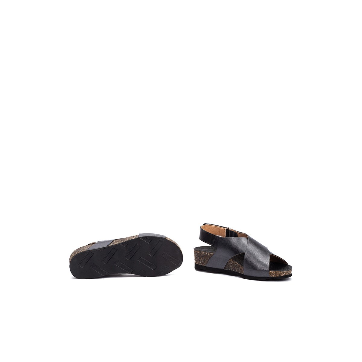 Sandales à semelles compensées cuir Mahon calcita, PIKOLINOS