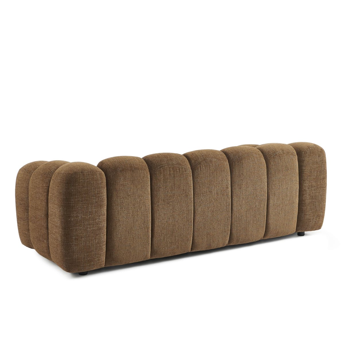 Canapé droit 3 places en tissu SUNNY marron, SORELH