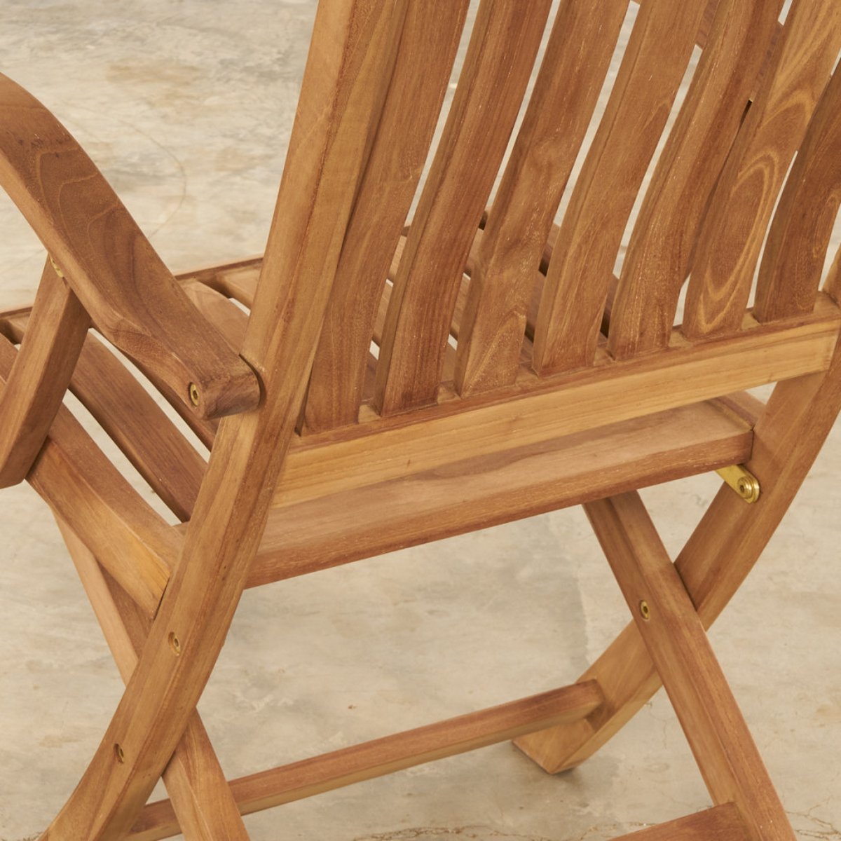 Fauteuil de jardin en teck massif Lisato naturel, WANDA COLLECTION